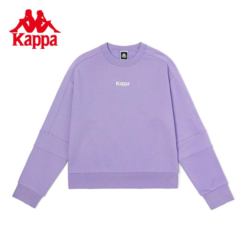 Kappa pullover women's sports plus fleece sweatshirt casual fall coat patchwork round neck long sleeved shirt