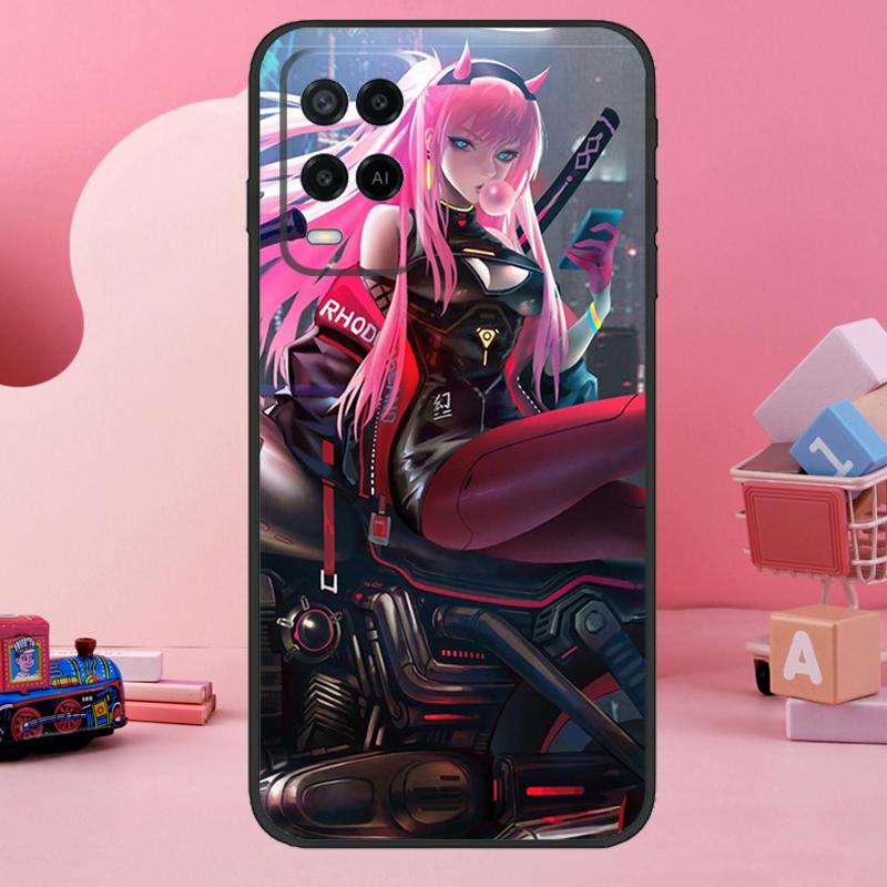 Motorcycle girl Anime Case For Oppo A98 A78 A18 A38 A58 A60 A80 A40 A77 A57 A17 A74 A54 A94 A96 A76 A16 A15 A5 Pro