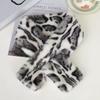 Retro Thicken Warm Leopard Print Scarf For Women Windproof Faux Fur Scarf Soft Faux Collar Cross Scarf Winter Scarf Neck Wrap