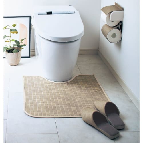 Belle Maison Washable Synthetic Leather Slippers, Perfect for Indoor Use, Light Beige