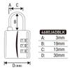 Master Lock TSA Lock Dial Combination Lock Compact 30mm Width 19mm Shackle Height Lock for Travel and Overseas Travel Black Anti-theft Suitcases,