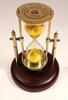 Sand Timer With Compass On Wooden Base Vintage Nautical Hanging Brass Hour Glass