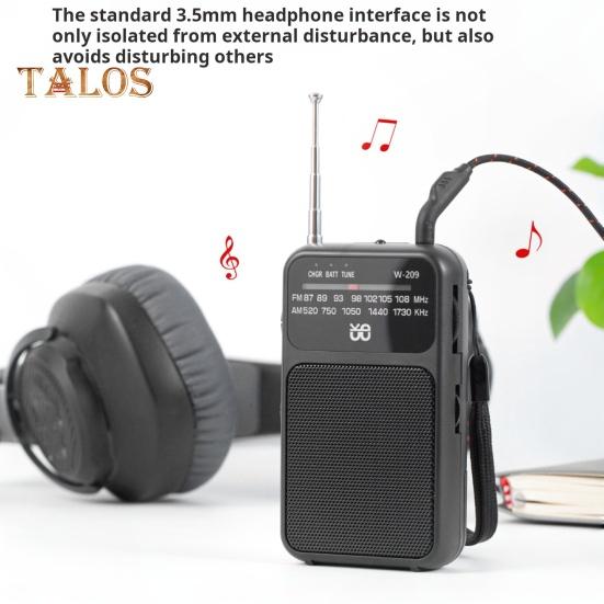 Mini Portable Radio User-friendly Design Easy To Carry Battery Powered AM/FM Small Radio with LED Flashlight