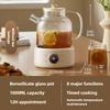 1 л Полностью стеклянный раздельный чайник для здоровья Многофункциональный электрический чайник Бытовая бутылка для горячей воды Кастрюля для тушения Маленький офисный чайник