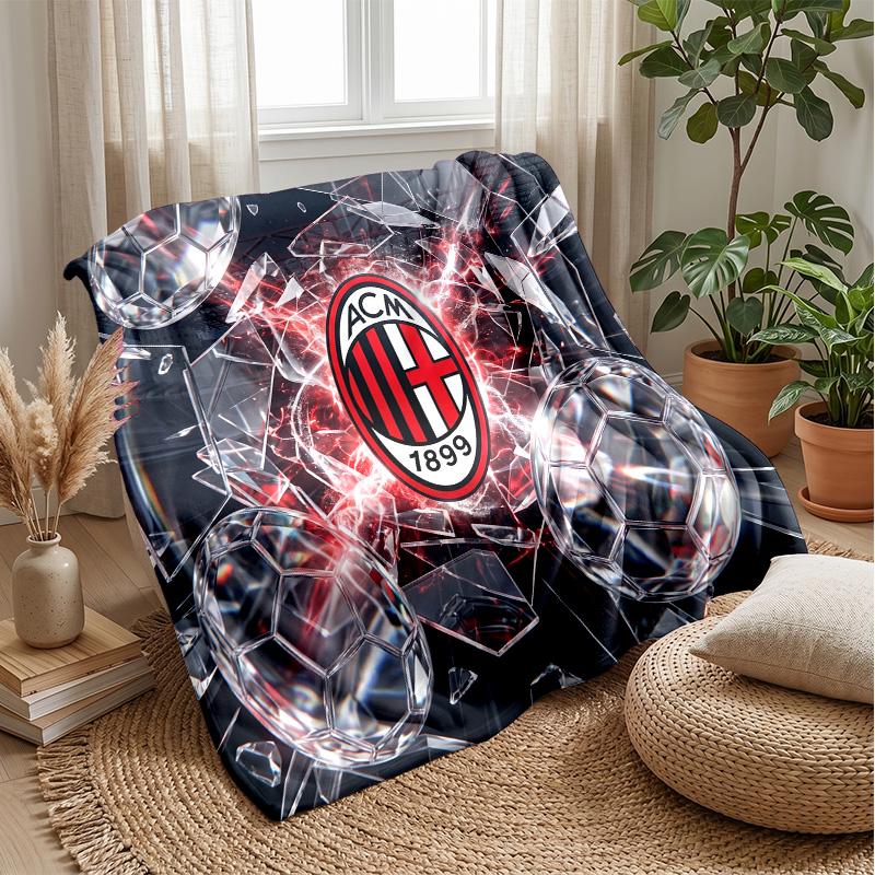 AC Milan Theme blanket Soft Flannel Blanket Plush Throw Blanket Cozy Sofa Bed Blanket for Home Decor