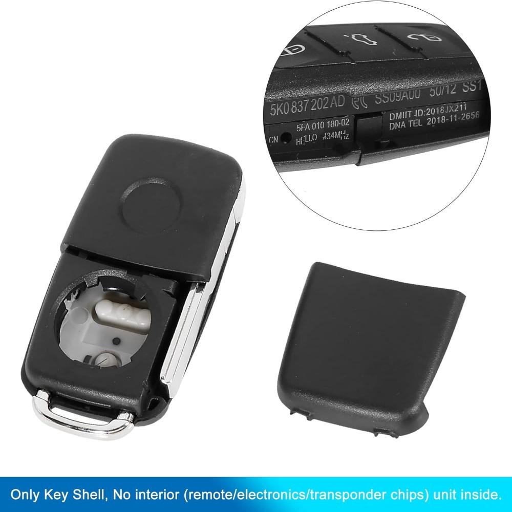 Пластиковый корпус ключа Черный корпус ключа-брелока 3 кнопки Корпус ключа Корпус ключа для VW