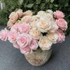 Silk Artificial Rose Flower 5 Heads Wedding Floral  for Wedding and Festival Decoration