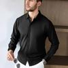 Men's Business Casual Long Sleeved Solid Color Shirt Wrinkle Resistant Wrinkle Free Comfortable All Season Versatile Top