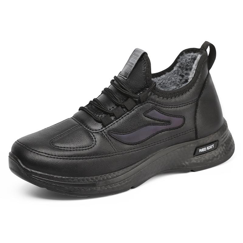 Мужские повседневные зимние теплые кроссовки с подкладкой из искусственного меха, короткие ботинки, нескользящие, для тренировок, ходьбы, для мужчин, удобные ботинки на шнуровке для снегоходов