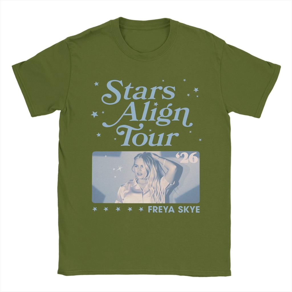 Freya Skye Stars Align Tour T Shirts Men 100 Cotton Vintage TShirt Crew Neck Tees Short Sleeve Clothes Plus Size