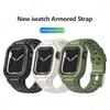 Ремешок для чехла для Apple Watch Ultra 49 мм, 45 мм, 44 мм, 41 мм, 40 мм, силиконовый ремешок для Iwatch Series 8 7 6 Se 5 4, защитный чехол-браслет