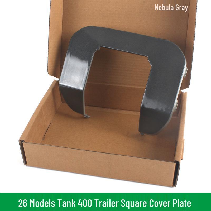 26 Models Tiger Head Trailer Hitch Cover, Nebula Gray & Silver, Square Mouth Protective Cap, Phantasmal Purple Design