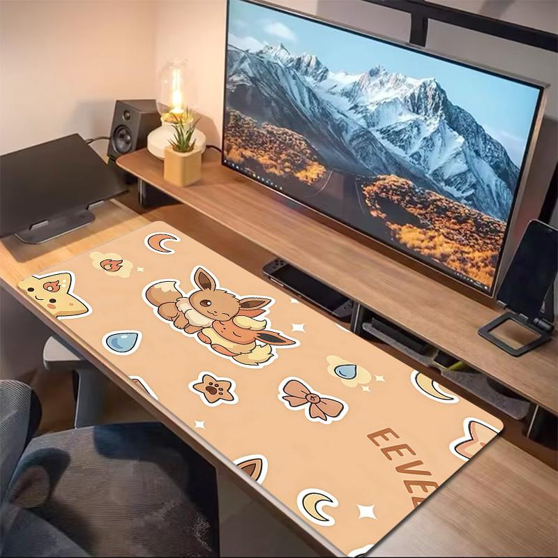 Eevee Print Cushion Non-slip Laptop Tablet Big Mousepad XXL Mat Mini PC Playmat With Lock edge