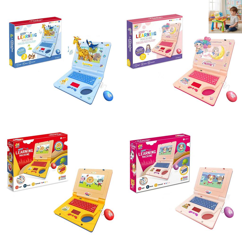 Kids Educational Laptop Toy With Lights And Music Function For Early Learning