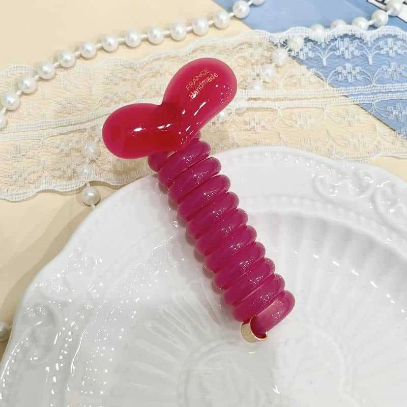 Эластичные резинки для волос для женщин и девочек, однотонные резинки для волос, спиральная катушка, резинка, хвостики, веревка для головы, аксессуары для волос