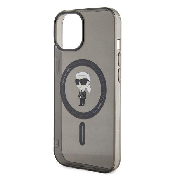 Karl Lagerfeld KLHMP15SHFCKNOK iPhone 15 / 14 / 13 6.1" black/black hardcase IML Ikonik MagSafe