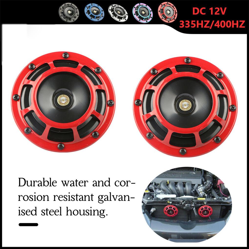 2 шт. автомобильные гудки 12 В мотоциклетные модифицированные трубы супер громкий электрический громкоговоритель для грузовика автофургона красный