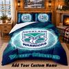 Wigan Warriors Pattern Bedding 3Pcs Set Custom Name, Bed Sheet And Pillowcases For Home Bedroom