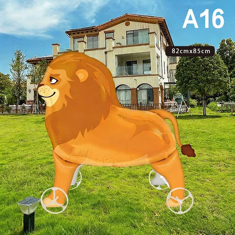 4D Мультяшные Фольгированные Шары Слон Стоячий Ходячий Шарик с Колесом для Украшения Детской Вечеринки по случаю Дня Рождения, Детского Праздника