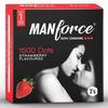 Презервативы Manforce 1500 точек, клубничный вкус Xotic, 3 шт.
