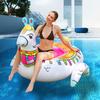 Inflatable Alpaca Ride-on Swimming Ring Pvc Grass Mud White Horse Water Floating Funny Ride-on Cross-border Stock