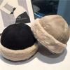 Retro Plush Suede Melon Cap: Trendy Unisex Autumn/Winter Fashion