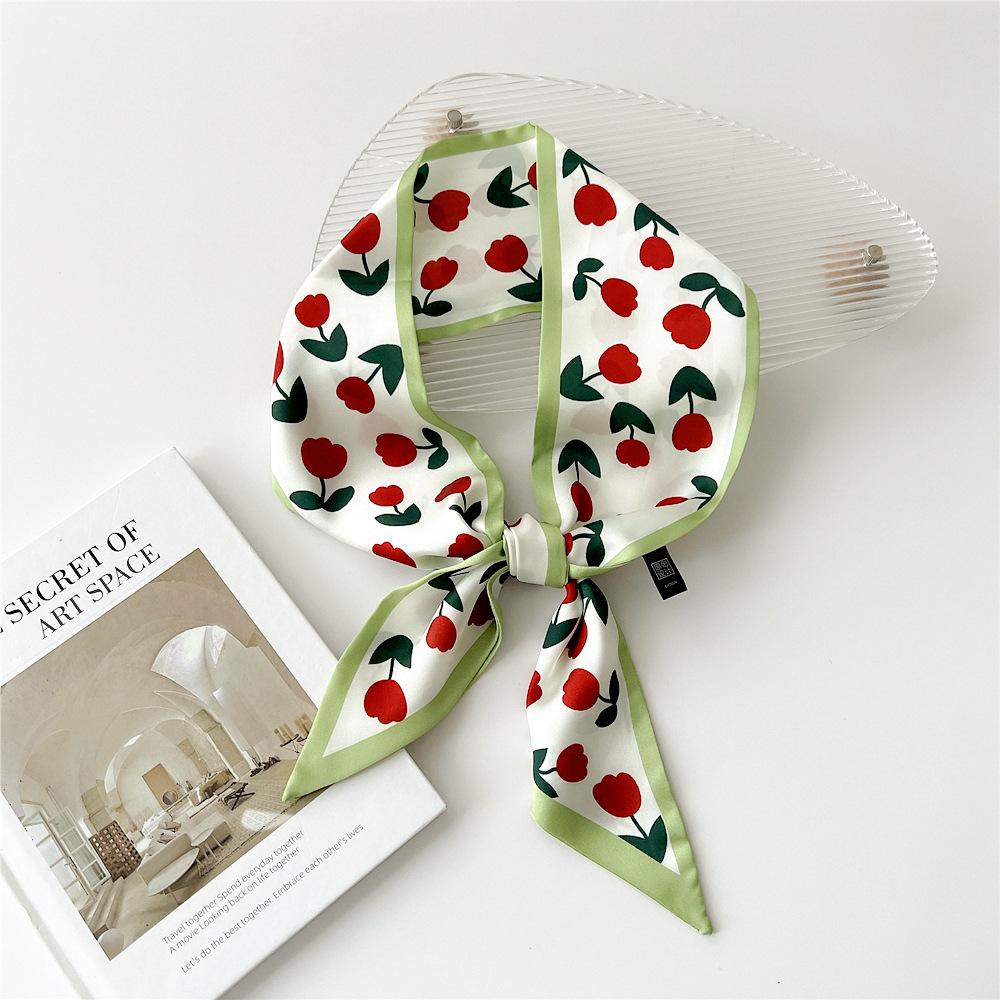 Новые шарфы Шелковые шарфы Женские весенние и осенние длинные декоративные профессиональные шарфы Летние тонкие стили в сочетании с рубашками Стильные