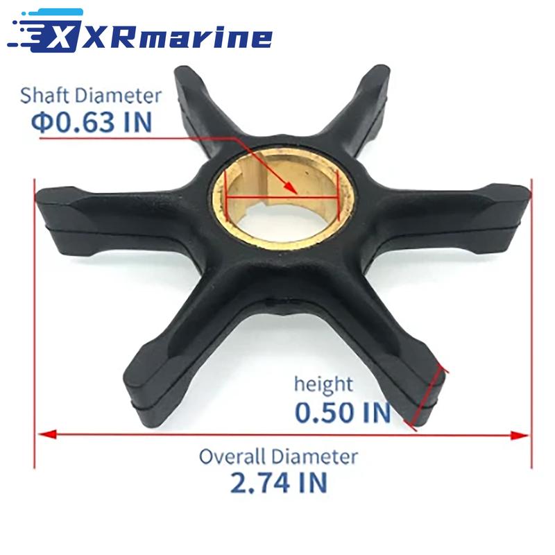 0775521 Boat Motor Impeller 378891 for OMC Johnson Evinrude 25HP 33HP 35HP 40HP 1968-1977 Outboard Engine 775521 777834 375808