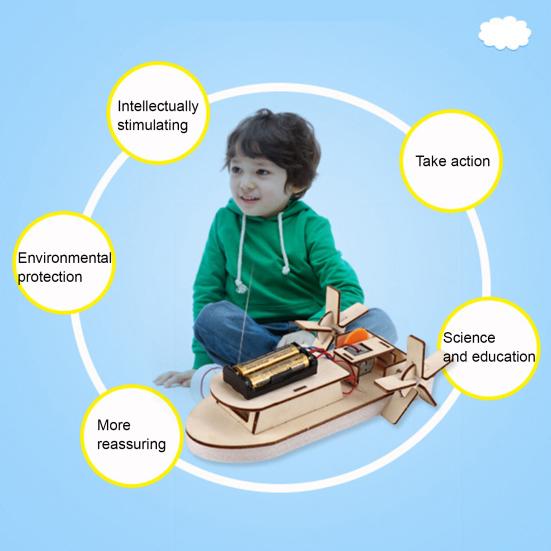 1 комплект DIY модель лодки с дистанционным управлением набор для самостоятельной сборки деревянная головоломка радиоуправляемый корабль строительство ремесла дети STEM образовательная физика научный эксперимент игрушка