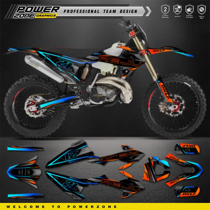 PowerZone Custom Motorcycle Graphics Background Decals Stickers Kit For RIEJU MR 300 2020 2021 Number Name Customize