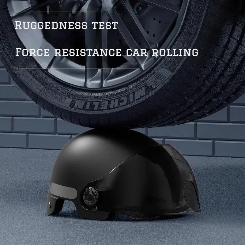 Bicycle Safety Helmet Men's and Women's Adult Children Cartoon Electric Bicycle Motorcycle Half Helmet with Goggles