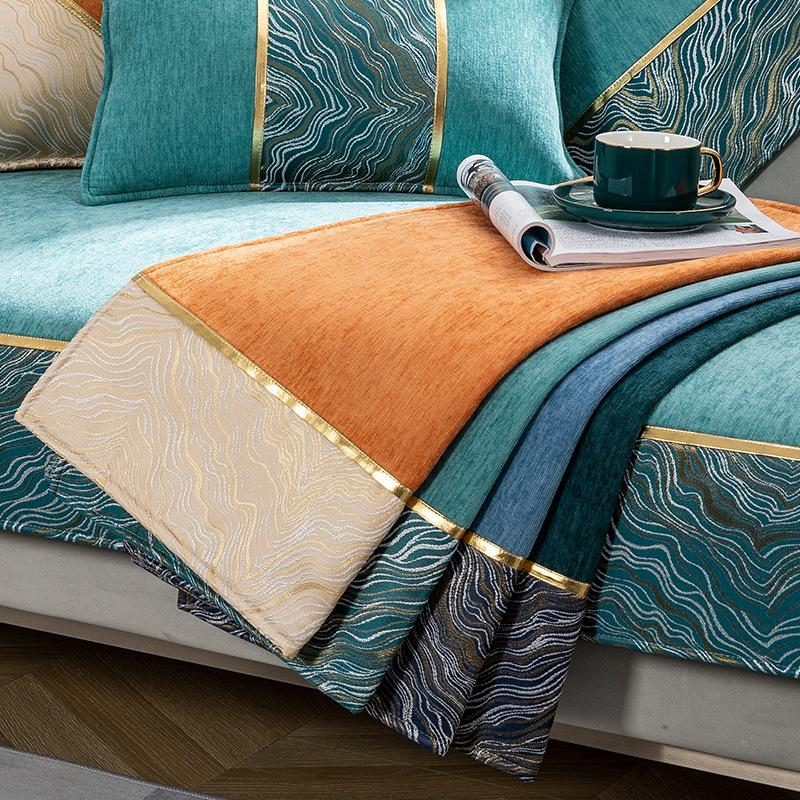 Высококачественный чехол для дивана, синельный Нескользящий чехол для дивана для гостиной, современный универсальный чехол для четырех сезонов, плед на диване