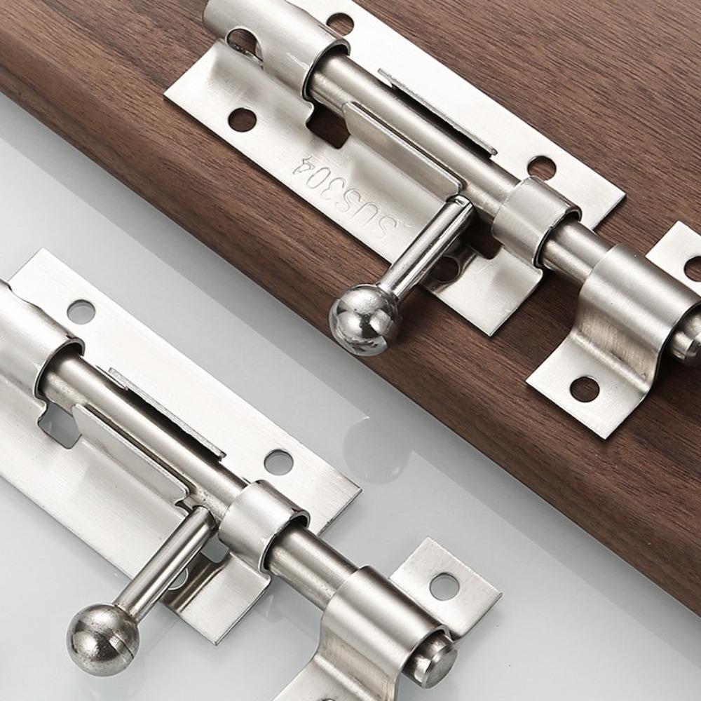 Stainless Steel F-type Door Lock Brushed Silver Door Lock Fashion Door Bolt  Cabinet