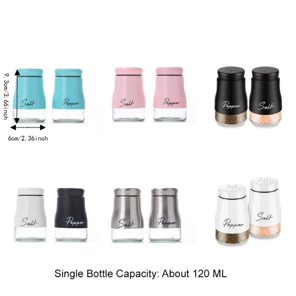 2PCS Leak-proof Salt Pepper Bottle Set Moisture-proof Seasoning Bottle BBQ Seasoning Bottle Chef