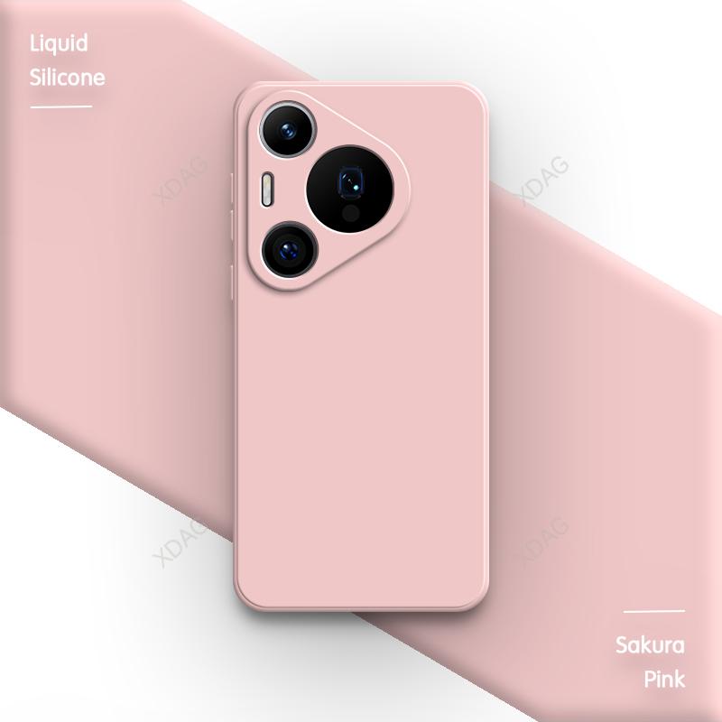 Чехол для телефона Huawei Pura70 Pura 70 Pro 70Pro 5G с полуоберткой, мягкий жидкий силиконовый противоударный чехол для задней панели