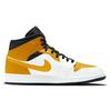 Air Jordan 1 Mid University Gold Men Sneakers White Black 554724-170
