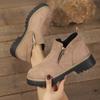 Year Round Head Side Zipper Martin Boots Short Boots Thick Heel New Autumn And Winter Large Size Women'S Short Boots Women'S