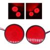 2pcs Motorcycle 24 LED Brake Stop Warning Reflector Light Round Rear Tail Marker Lamp for Car Motorbike Truck Turn Signal Light