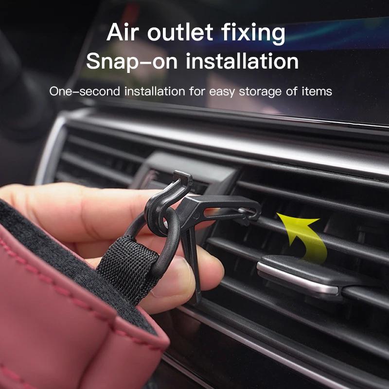 Органайзер в вентиляционное отверстие автомобиля GLB GLC, карман для телефона, хранение очков, карт, ключей, сумка для Mercedes Benz AMG GLE GLS CLS GLC CLA GLA GLK ML C197