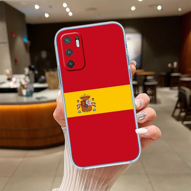 RE54 Spain Flag Transparent Phone Case for Motorola Moto G40 G04 G05 One Ace Action  Fusion + Plus Hyper Macro Vision Zoom