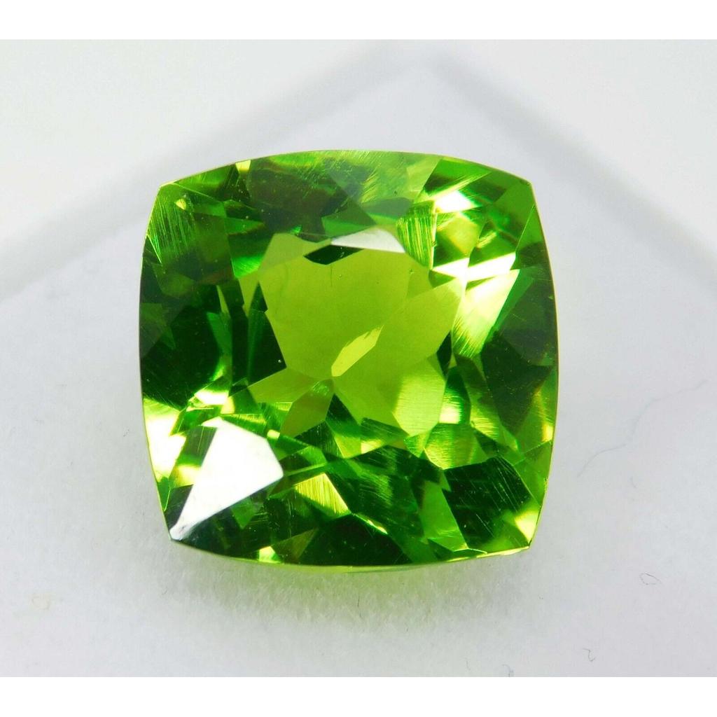 A+ Quality 9.80 Ct NATURAL Peridot Square Cushion Cut Loose Gemstone