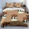 Cute Bear Stack Cartoon Print Bedding Duvet Cover Set Duvet Cover Pillowcases  (1*Duvet Cover 2*Pillowcases, without duvet insert)