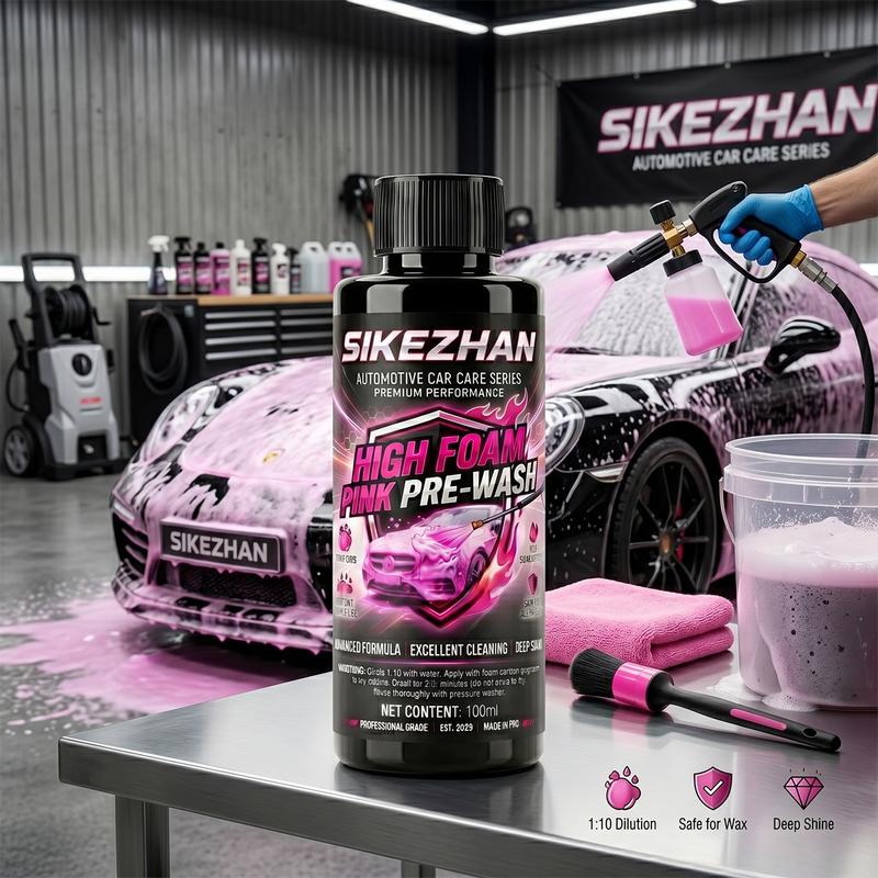 Extreme Foaming Car Wash Soap & Wax, Concentrated Pink Body Wash for Professional Car Detailing & Foam Cannon