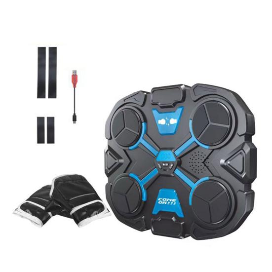 Музыкальный боксерский тренажер настенный, совместимый с Bluetooth, боксерская мишень со светодиодным счетчиком ударов, режимы, регулируемый электронный боксерский тренажер, подушка для отработки ударов