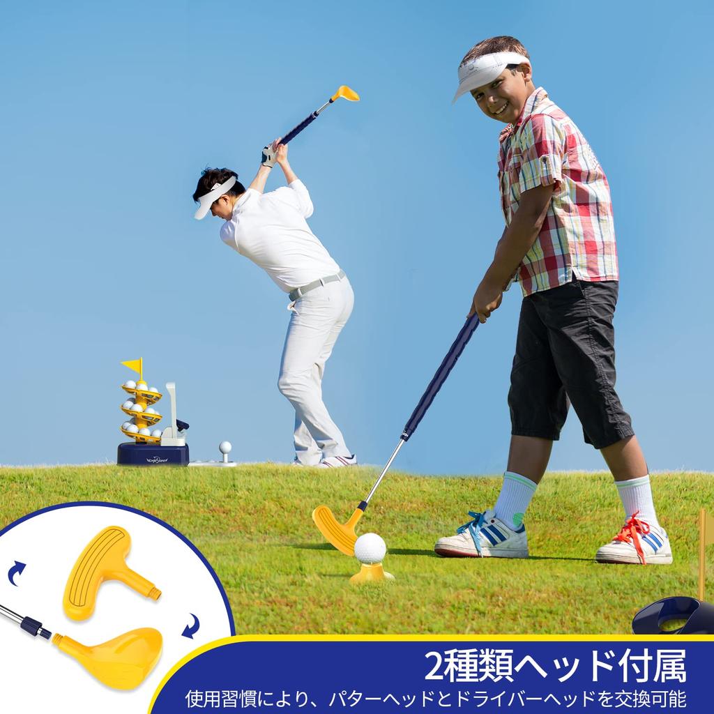 EagleStone Golf Toy Children Golf Set Indoor Game Golf Practice Outdoor Sports Toy 15 Balls Mini Golf Trainer Parent and Child Home Use Family Sports