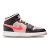 Детские кроссовки Air Jordan 1 Mid GS Black Pink Crimson Atmography Infrared-23 554725-604
