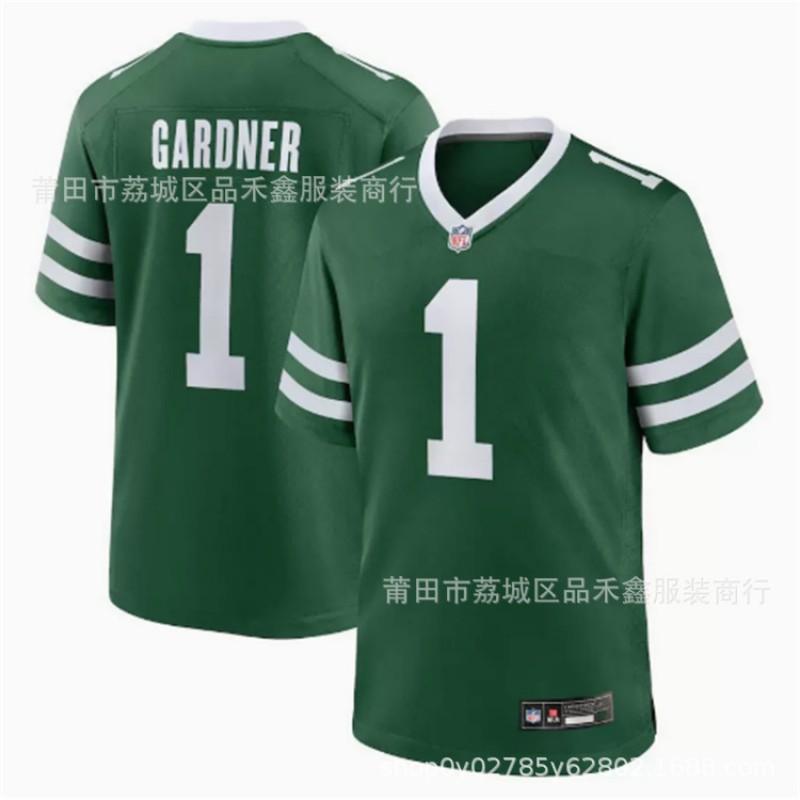 NFL New York Jets Custom Football Jersey Rogers 8 Gardner 1 5 20 Cotton Mesh Team Sport Uniform Men Women