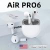 Original Air Pro 6 TWS Wireless Headphones Fone Bluetooth Earphones Mic Pods InEar Earpods Pro6 Earbuds Sport Headset For Xiaomi