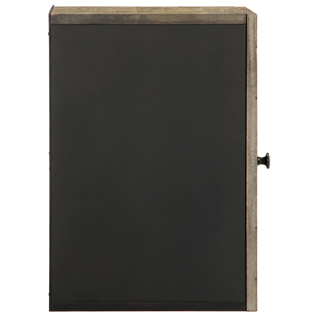 Wall Mounted Bathroom Cabinet Black 38 x 33 x 48 cm Solid Mango Wood