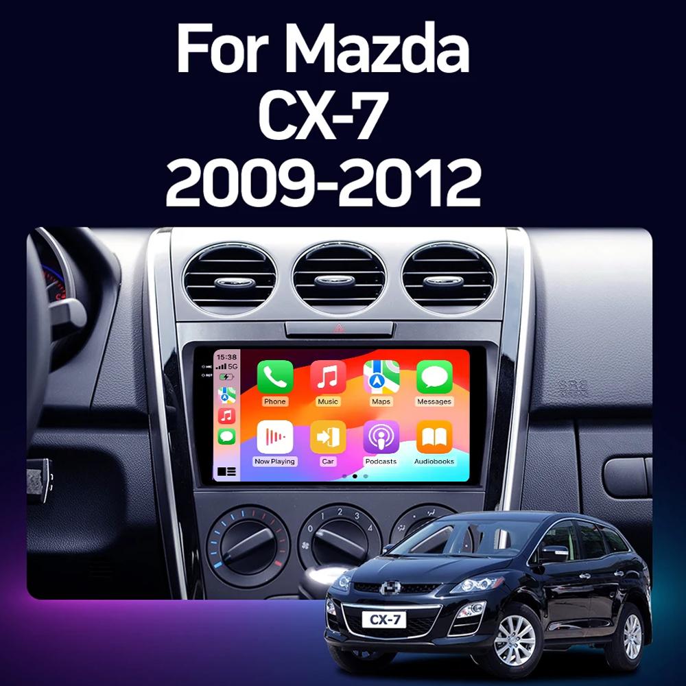 Android 14 Carplay автомобильное радио для MAZDA 2007 2008 2009 2010 - 2014 CX-7 CX7 CX 7 навигация GPS мультимедийный плеер стерео WIFI BT